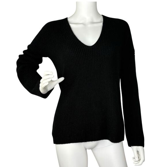 The Reset R Label The Very V Sweater Wool Cashmere Black Size M Quiet Luxury - Picture 1 of 7